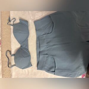 Princess Polly Sky Blue Flare Pants and Bra Set